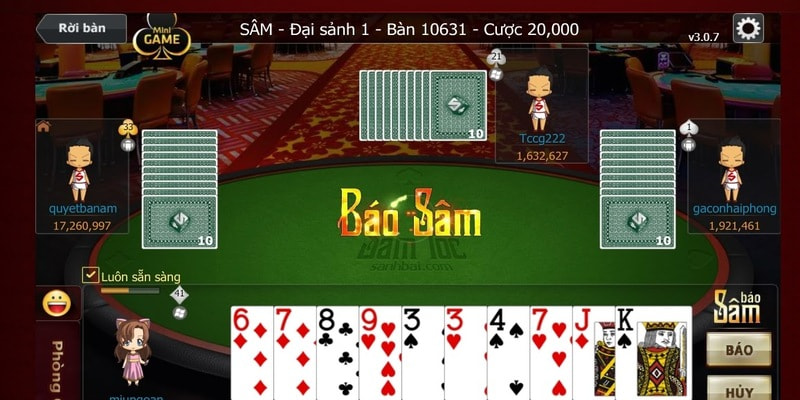 Một ván bài sâm lốc hiệu quả là cần phải lựa chọn đúng thời điểm báo sâm